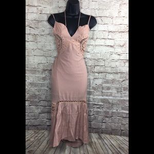 NWT Dance and Marvel Beige Lace Dress sz. S